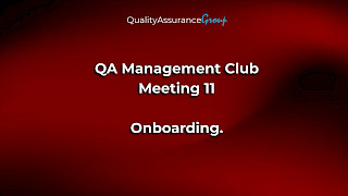 QA Management Club. Зустріч 11