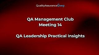 QA Management Club. Зустріч 14
